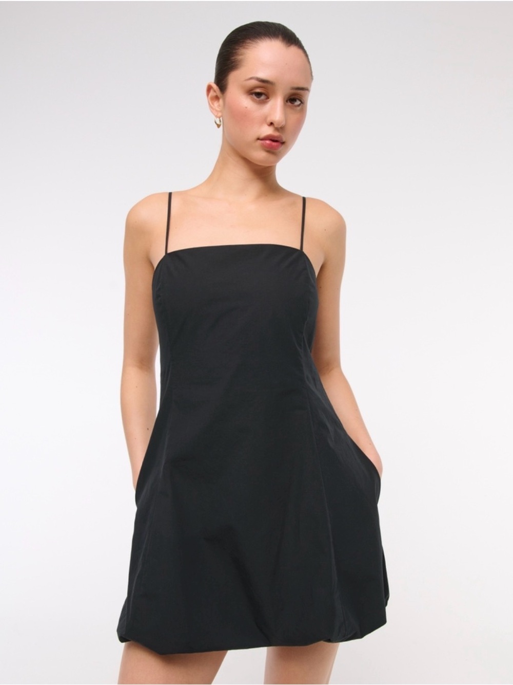 Abercrombie & Fitch Squareneck Bubble Hem Mini Dress